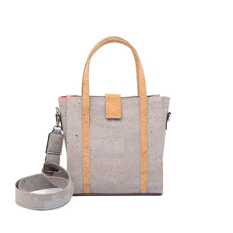 Cork Top Handle Bag with Crossbody Strap