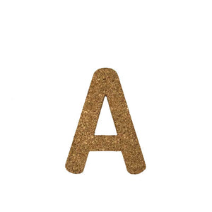 Natural Cork Wall Decorative Letters - Letter A