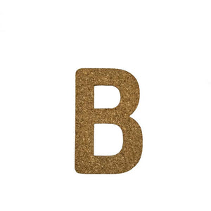 Natural Cork Wall Decorative Letters - Letter B