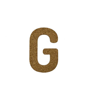 Natural Cork Wall Decorative Letters - Letter G