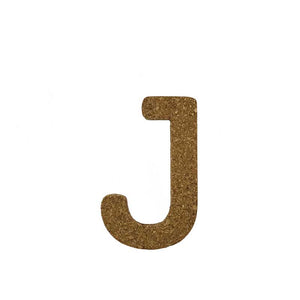 Natural Cork Wall Decorative Letters - Letter J