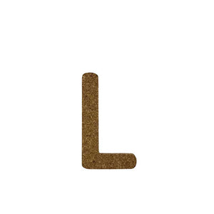 Natural Cork Wall Decorative Letters - Letter L