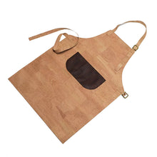 Load image into Gallery viewer, Natural cork leather waterproof apron with a pocket
