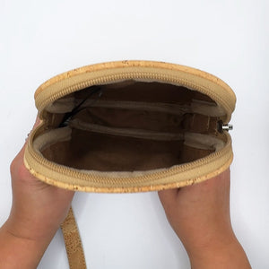 Natural cork crossbody purse bag -Internal view
