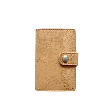 Load image into Gallery viewer, Natural cork pop up card wallet with RFID Protection